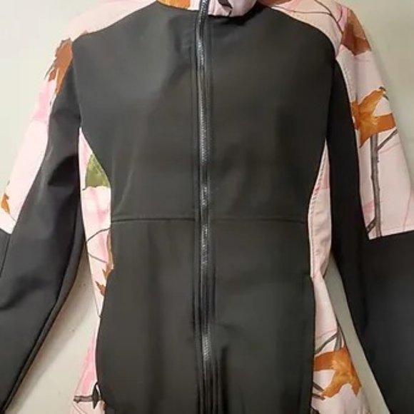 Burley Girl Black w/PinkCamo Waterproof Hunting Jacket, Women's Small - Picture 1 of 5